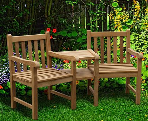 Windsor Teak Companion Seat Jack And Jill Bench Patio Furniture For Sale Garden Furniture