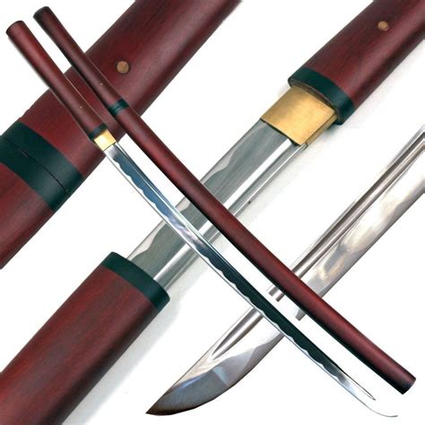 Handmade Japanese Shirasaya Samurai Katana Sword Sharp Wooden Handle