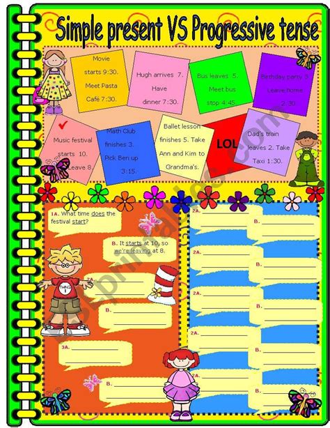 Simple Present Vs Progressive Tense ESL Worksheet By Magnolia39