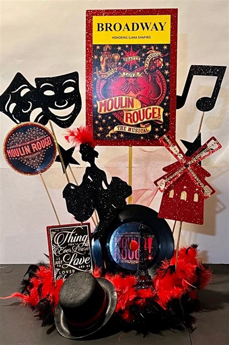 Set Of 6 Broadway Musical Theatre Centerpiece Party Etsy Musical