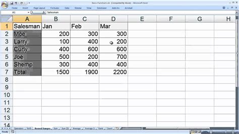 Using Named Ranges In Excel Functions Youtube