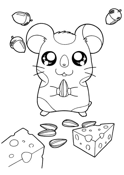Coloring Page Hamtaro coloring pages 257 Hamtaro, Cute coloring