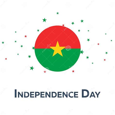 Festa Dellindipendenza Del Burkina Faso Bandiera Patriottica