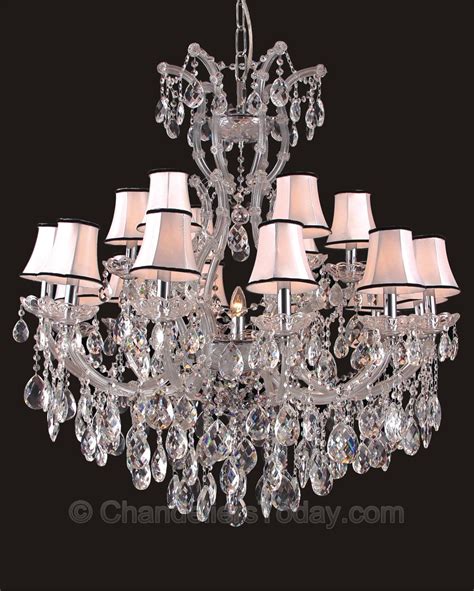 Maria Theresa 13620 H 19 Light Chrome Chandeliers Crystal Chandelier