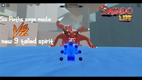SHINDO LIFE Six Paths Sage Mode VS New Tailed Spirit YouTube
