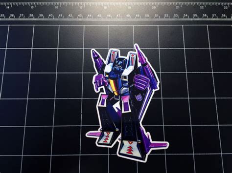 Transformers G1 Skywarp Box Art Vinyl Decal Sticker Decepticon Jet Toy