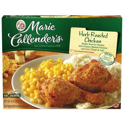 Marie Callenders Frozen Dinner Herb Roasted Chicken 14 Ounce Walmart
