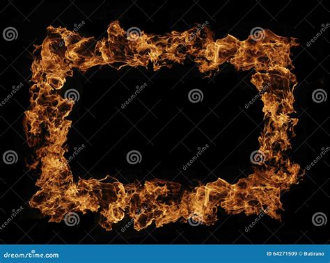 Fire Frame Stock Image Image Of Background Firewall 64271509