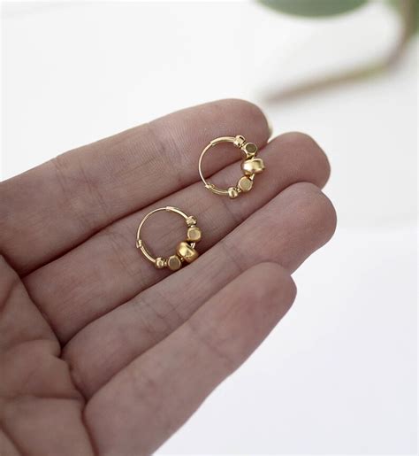 Tiny Gold Hoop Earrings Small Gold Hoops Gold Filled Hoop Etsy