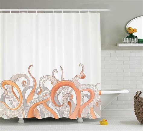 Consider testing your water if you have orange stains in the bathroom. Best Octopus Shower Curtain for your Bathroom | Nautical ...