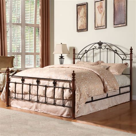 Oxford Creek King Size Wood And Metal Bed Home Furniture Bedroom