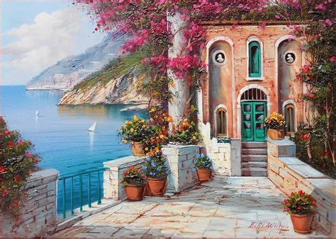 Seascape South Of Italy Painting By Ernesto Di Michele