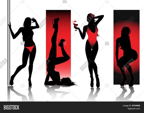 sexy silhouettes red vector and photo free trial bigstock