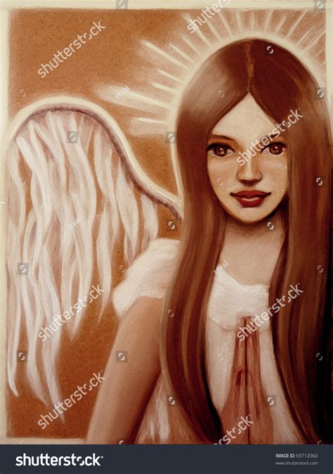 Young Angel Girl Praying Stock Photo 93712060 Shutterstock