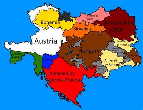 Border Gorey Austria Hungary Break Up Map Based On Ethnic Lines And