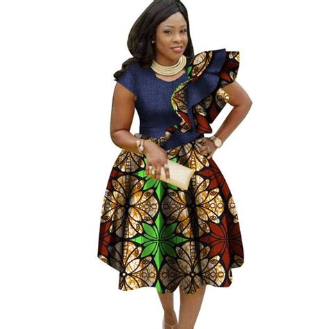 African Cotton Dashiki Wax Print Summer Dress For Women X11935 Afrinspiration