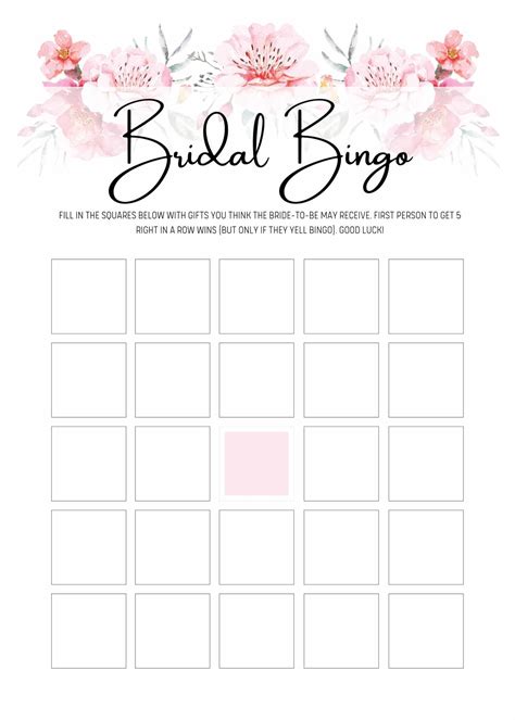Stunning Wedding Shower Bingo Game Printable And Game Instructions