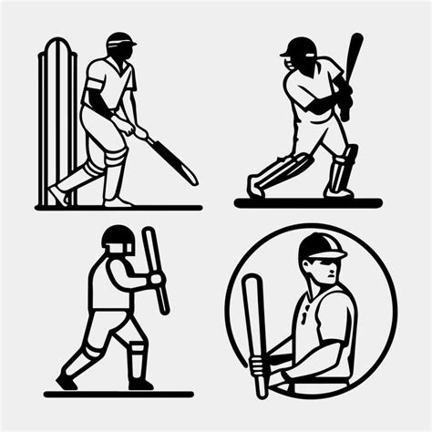 Sport Silhouette Cricket Batsman 23289226 Vector Art At Vecteezy