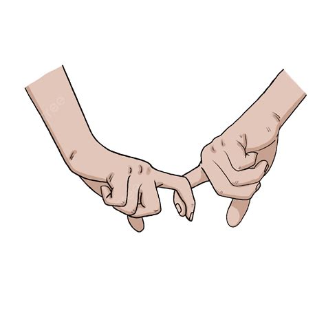 Hand In Hand Cartoon Cute Couple Line Draft Cartoon Hand In Hand