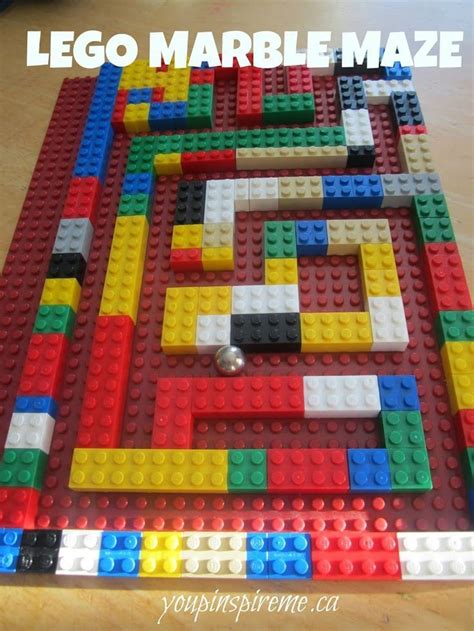 Lego Marble Maze Lego Challenge Lego For Kids Lego Activities