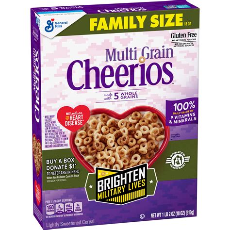 Multi Grain Cheerios Multigrain Cereal Gluten Free 18 Oz Walmart