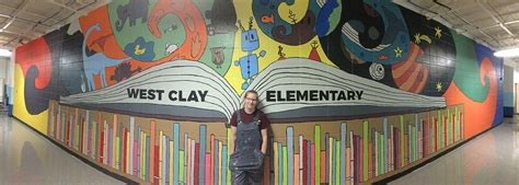 Art Student Creates Mural For West Clay Elementary School College Of