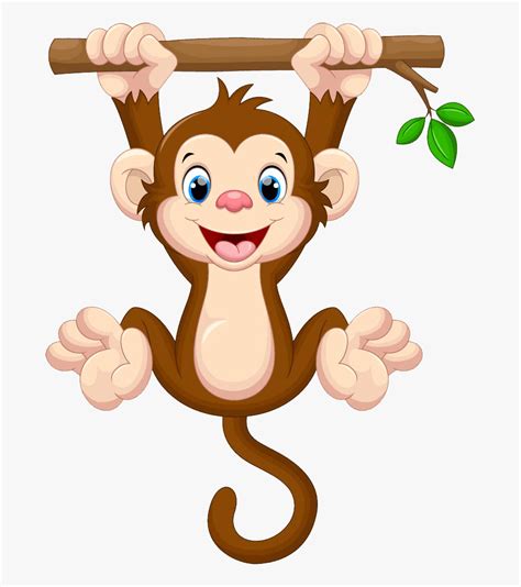 Infant Cartoon Monkey Drawing Clip Art Safari Monkey Cliparts Png Is