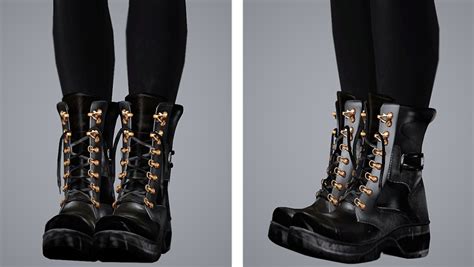 The Second Sha Combat Boots Sims 4 Clothing Sims 4 Cc Shoes