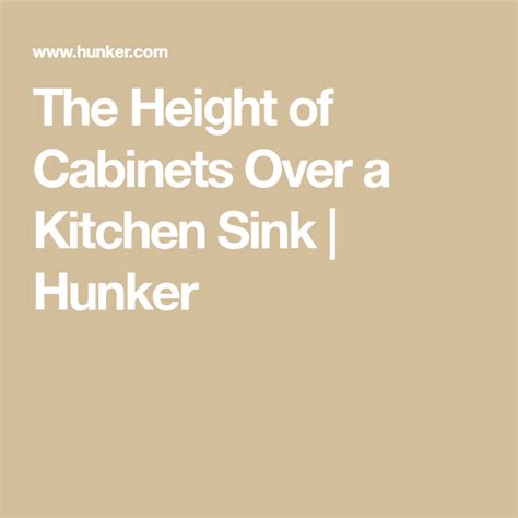 24 inch deep cabinets are used over the refrigerator for easier access. The Height of Cabinets Over a Kitchen Sink | Kitchen sink ...