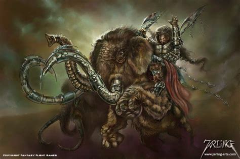 Mammoth Riders By Uwe Jarling Fantasy Art Mammoth Art