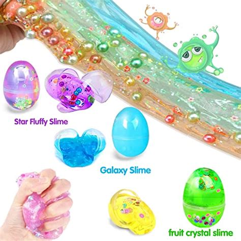 18 Pack Large Easter Eggs Slime Kit Fidget Stress Relief Toys 18 Color