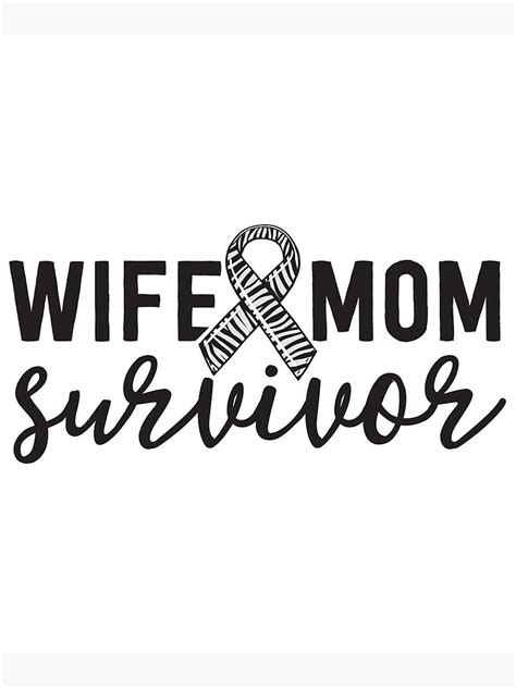 Wife Mom Survivor Rare Disease Awareness Zebra Ribbon Eds Poster For Sale By 14thfloor Redbubble