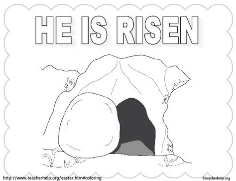 The Empty Tomb Free Colouring Pages