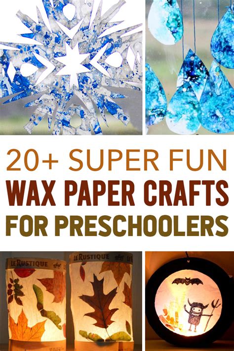 Super Cute Wax Paper Crafts For Kids