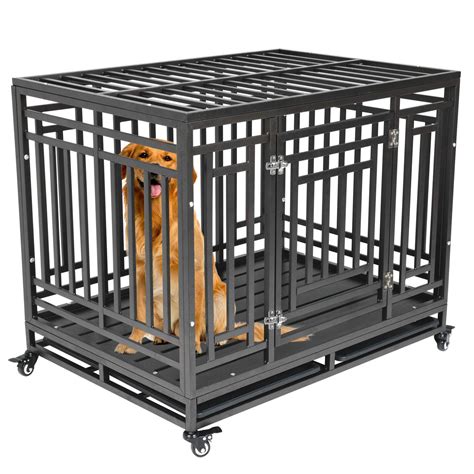 Homey Pet 43 All Metal Open Top Stackable Heavy Duty Cage Pet Crates