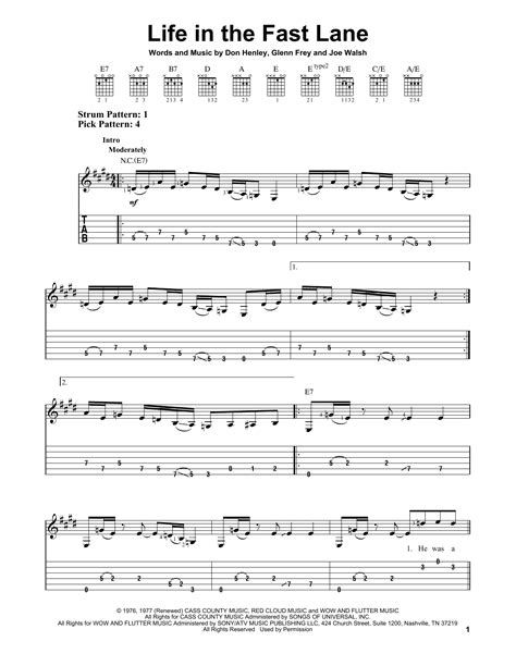 Life In The Fast Lane by Eagles - Easy Guitar Tab - Guitar Instructor