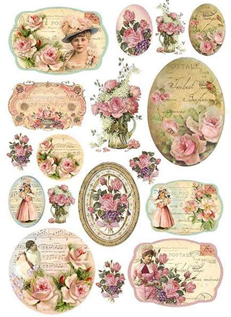 Paper For Decoupage Vintage Stylea4 20x25 Cm Total 3