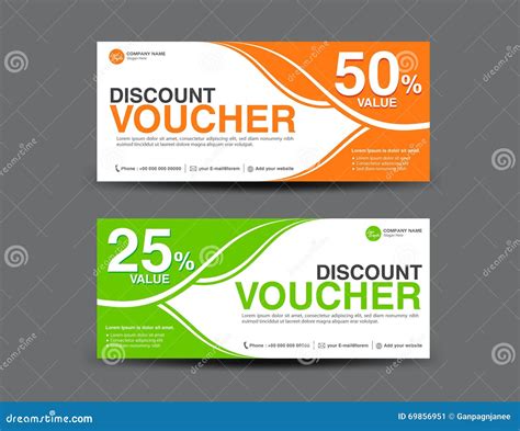Discount Voucher Template Coupon Design Ticket Card Design Stock