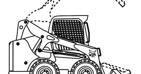 Bobcat Skid Steer Loader Construction Coloring Page You Can Print Out