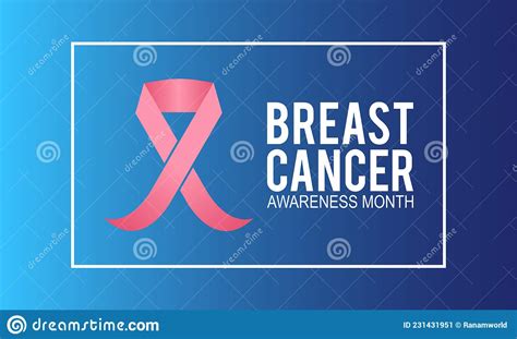 Breast Cancer Awareness Month Banner Design With White Background