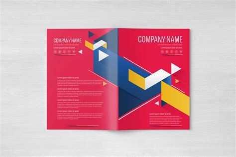 Free A4 Red Business Brochure Template