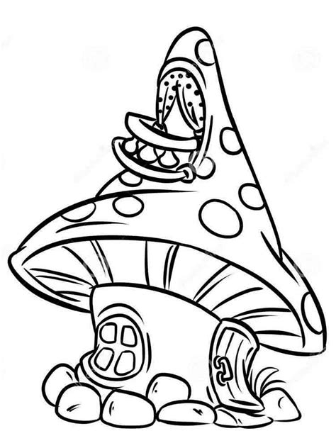 Mushrooms coloring pages. Download and print mushrooms coloring pages