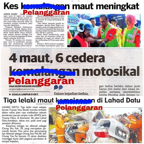 Komentar sep 7, 2020 @ 5:50am. Berita Kemalangan Jalan Raya Terkini