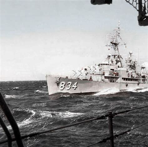Uss Turner Ddr 834 At Sea As Seen From The Main Deck Of The Uss