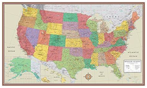 48x78 Huge United States Usa Contemporary Elite Wall Map Poster