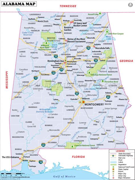 Map Of Alabama With Cities And Towns With Alabama State