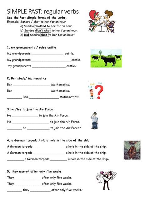 Worksheets Simple Past Tense Regular Verbs Positive And Negative Simplest Form School
