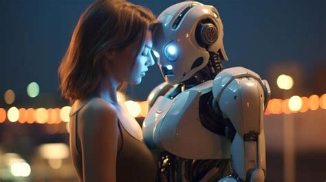 premium ai image in love woman with a humanoid android robot robosexuality illustration concept