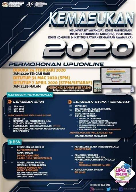 Umum sedia maklum yang permohonan upu 2021 secara online dibuka terkini : Permohonan UPU Online 2020/2021 Universiti Awam Politeknik ...