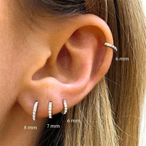 Upper Lobe And Ear Gold Cartilage Hoop Earring Single Anti Etsy